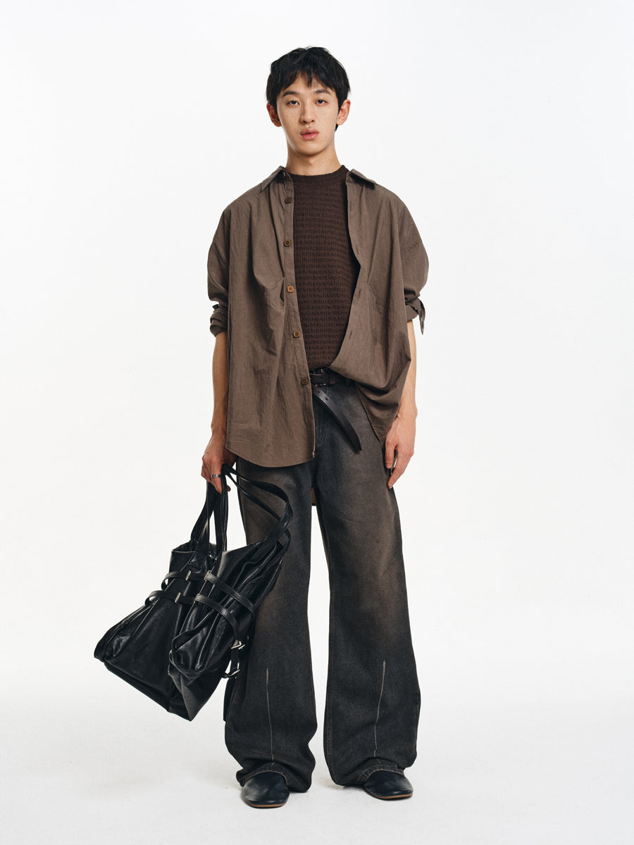 Distressed A-Line Jeans