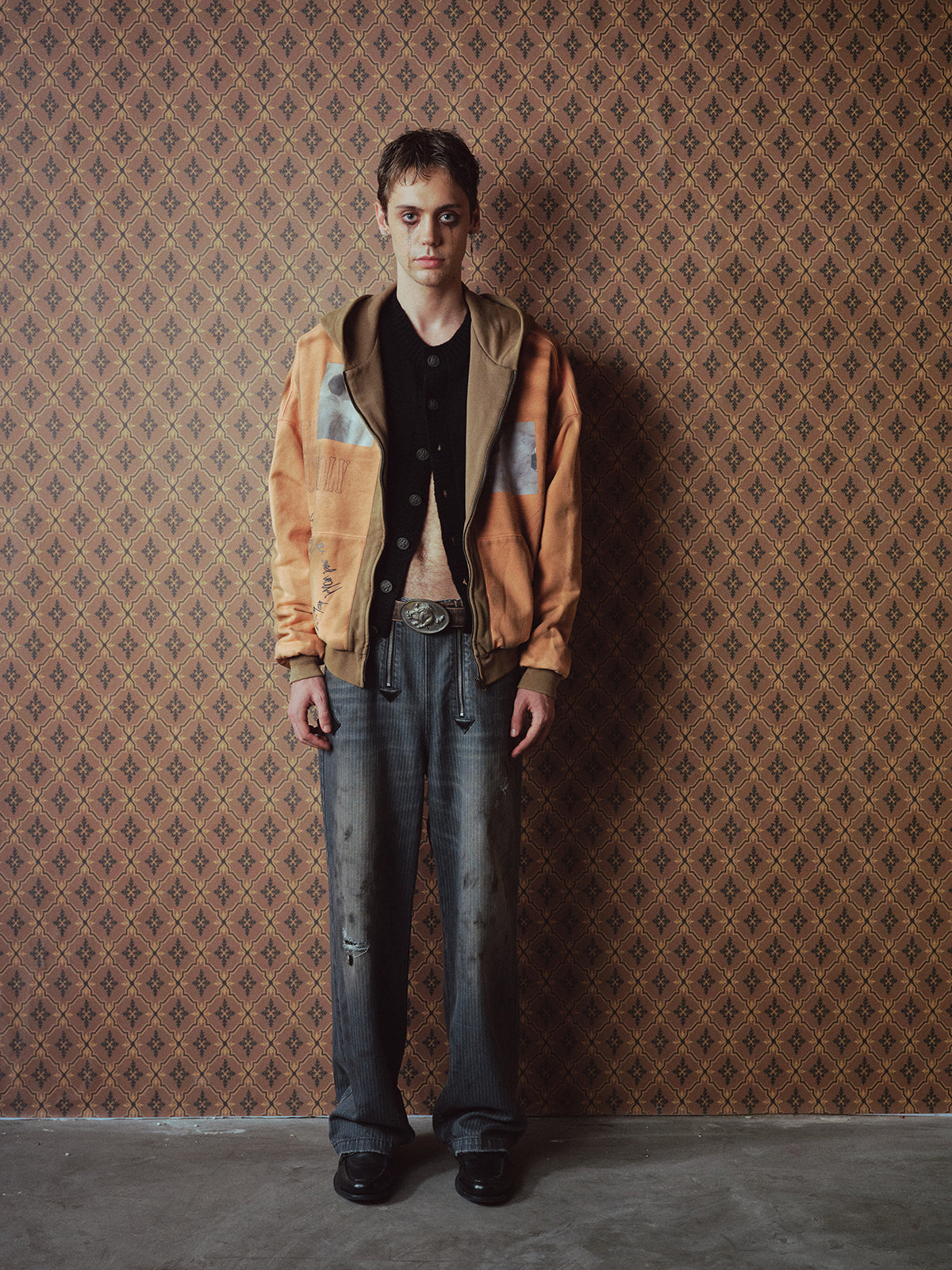 Hand-Painted Denim Pants