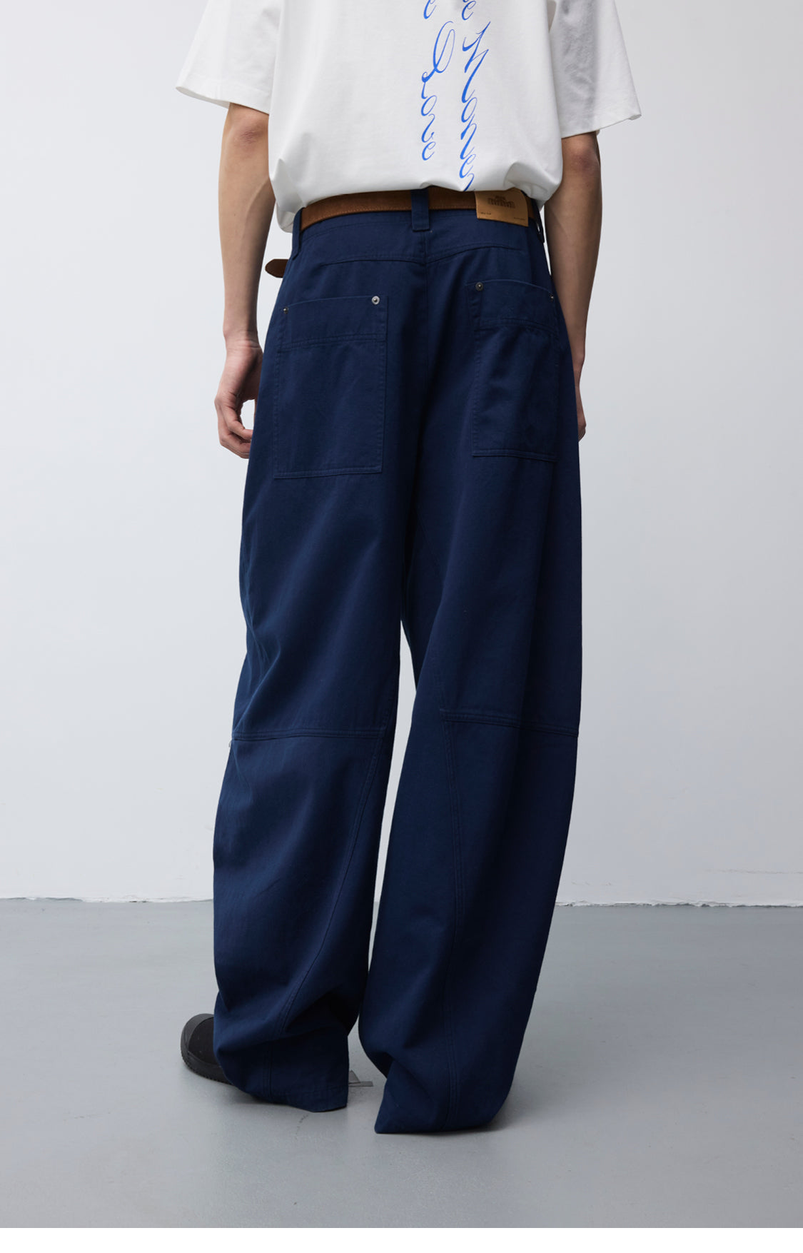 Washed Multi-Pleated Casual Pants
