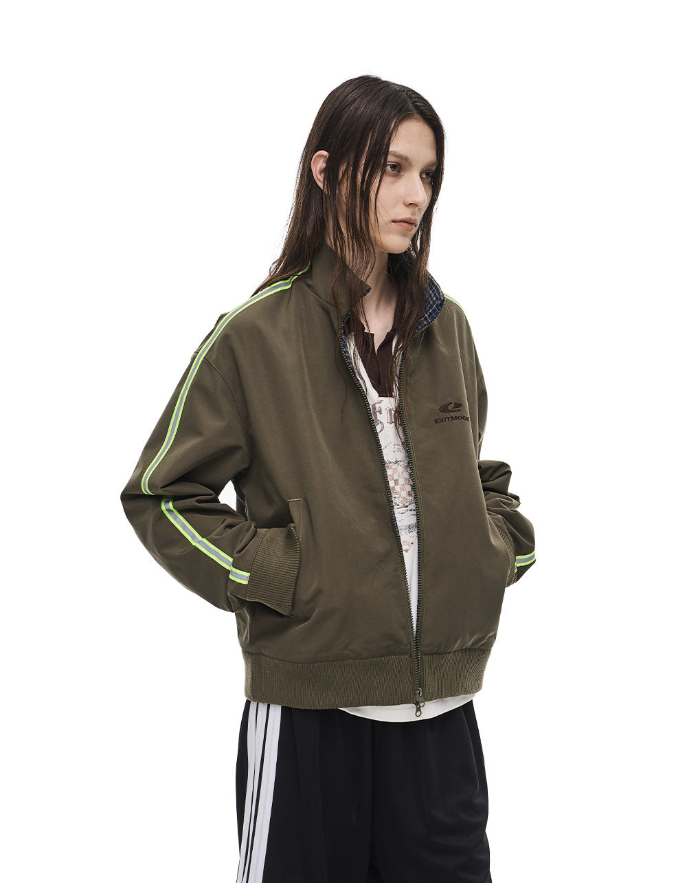 Vintage Reversible Stand-Collar Jacket