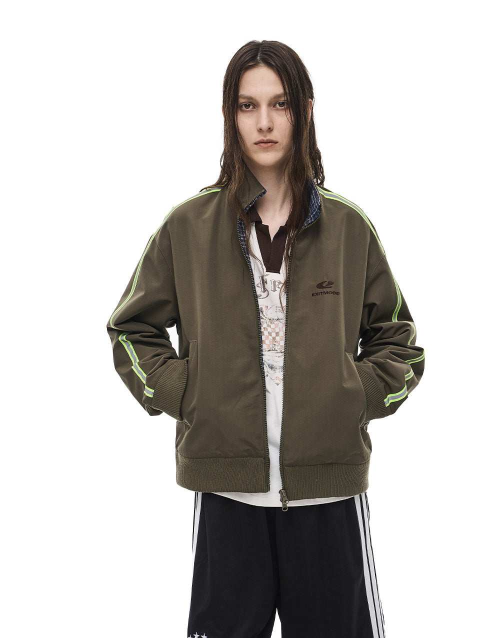 Vintage Reversible Stand-Collar Jacket
