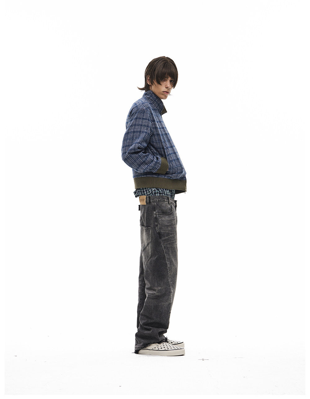 Vintage Reversible Stand-Collar Jacket