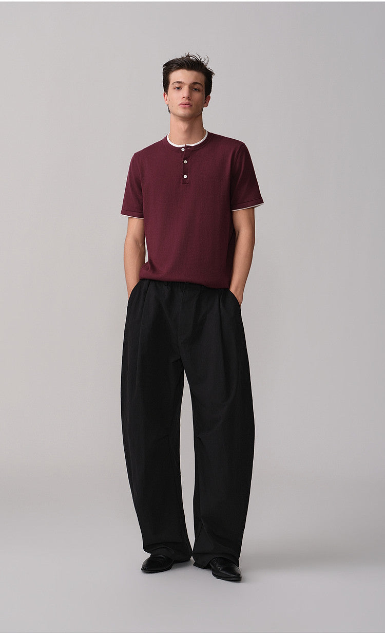 Faux Two-Piece Knit Shirt