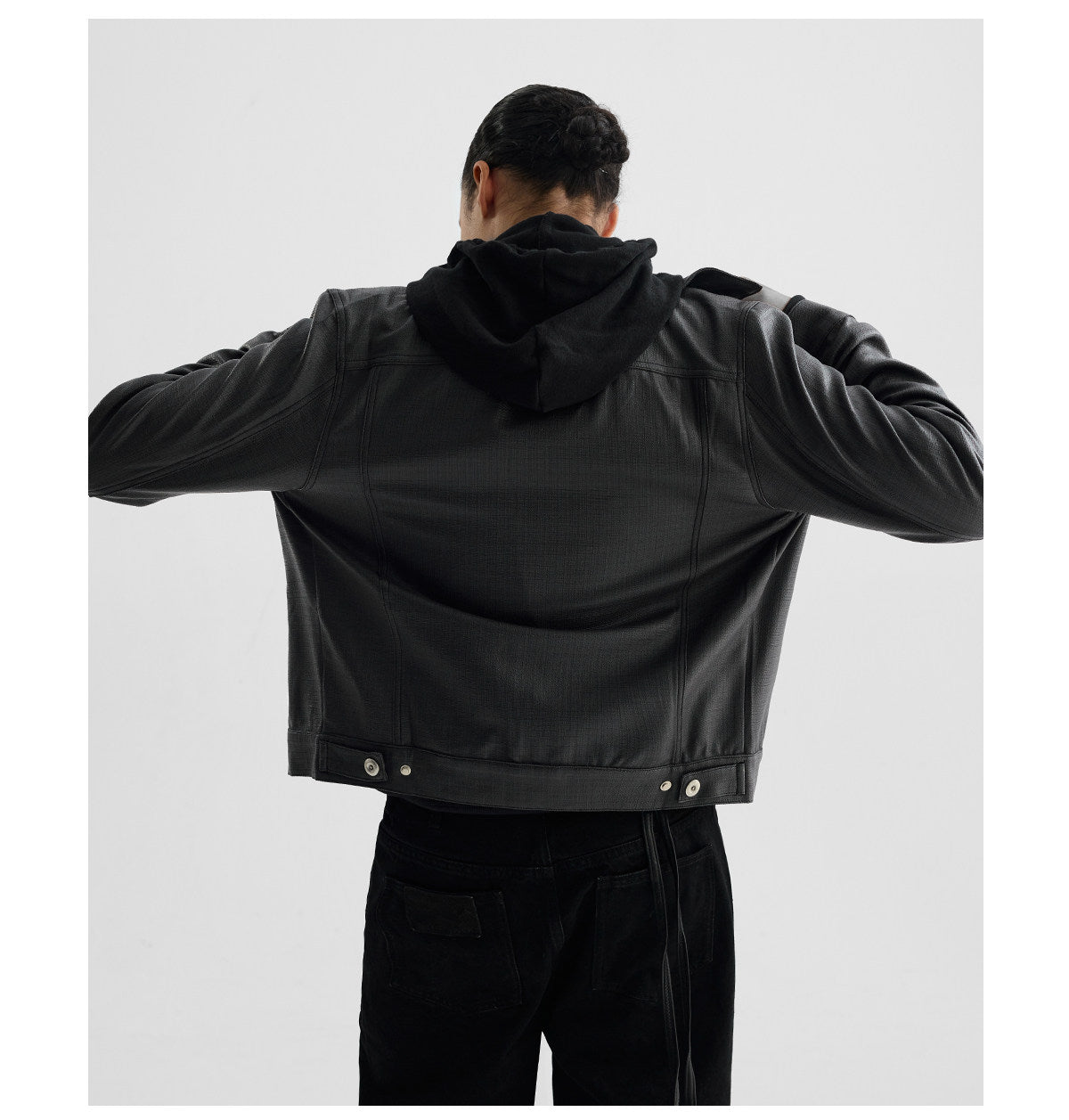 Coated Short Biker Jacket