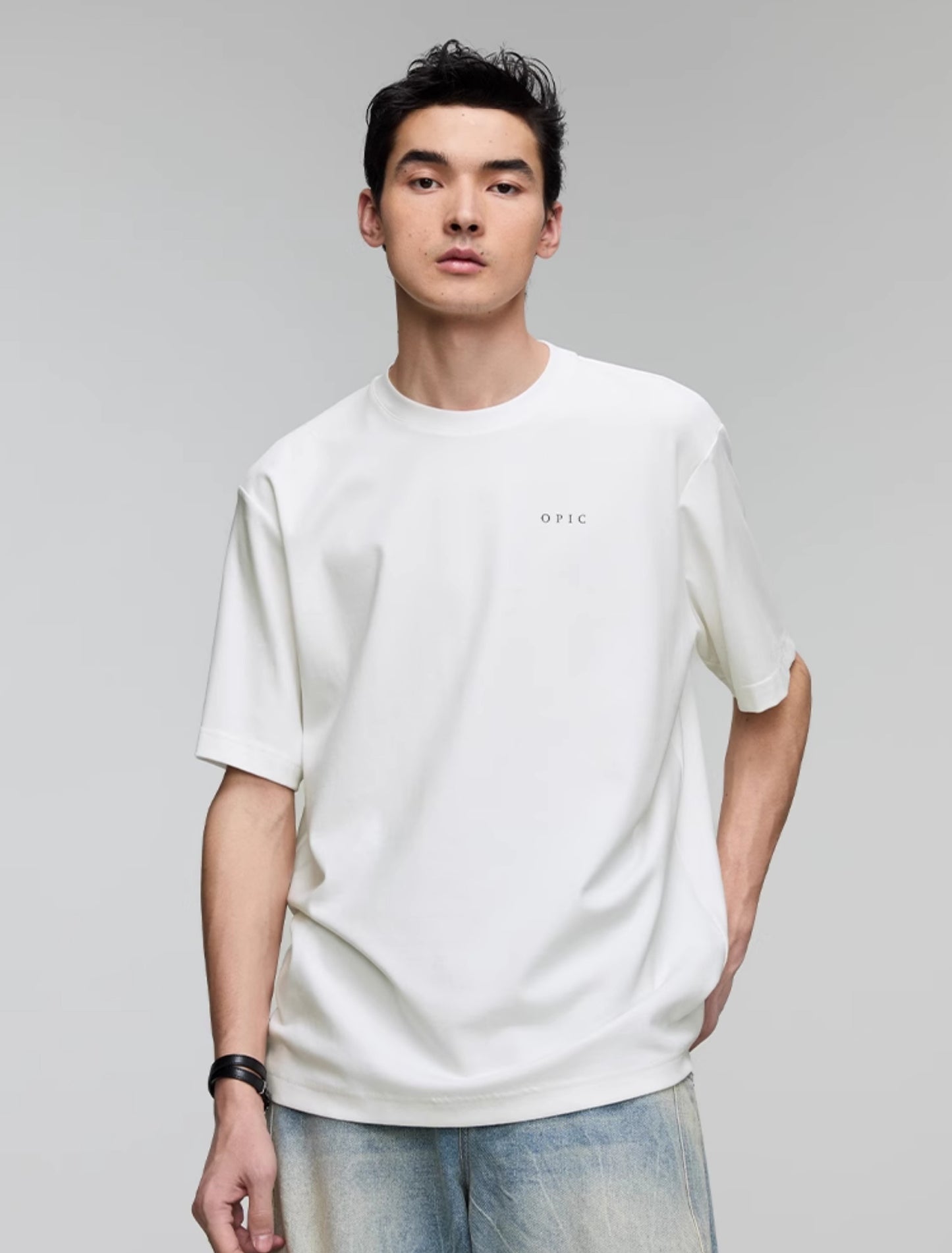 Round Neck Logo Print T-Shirt