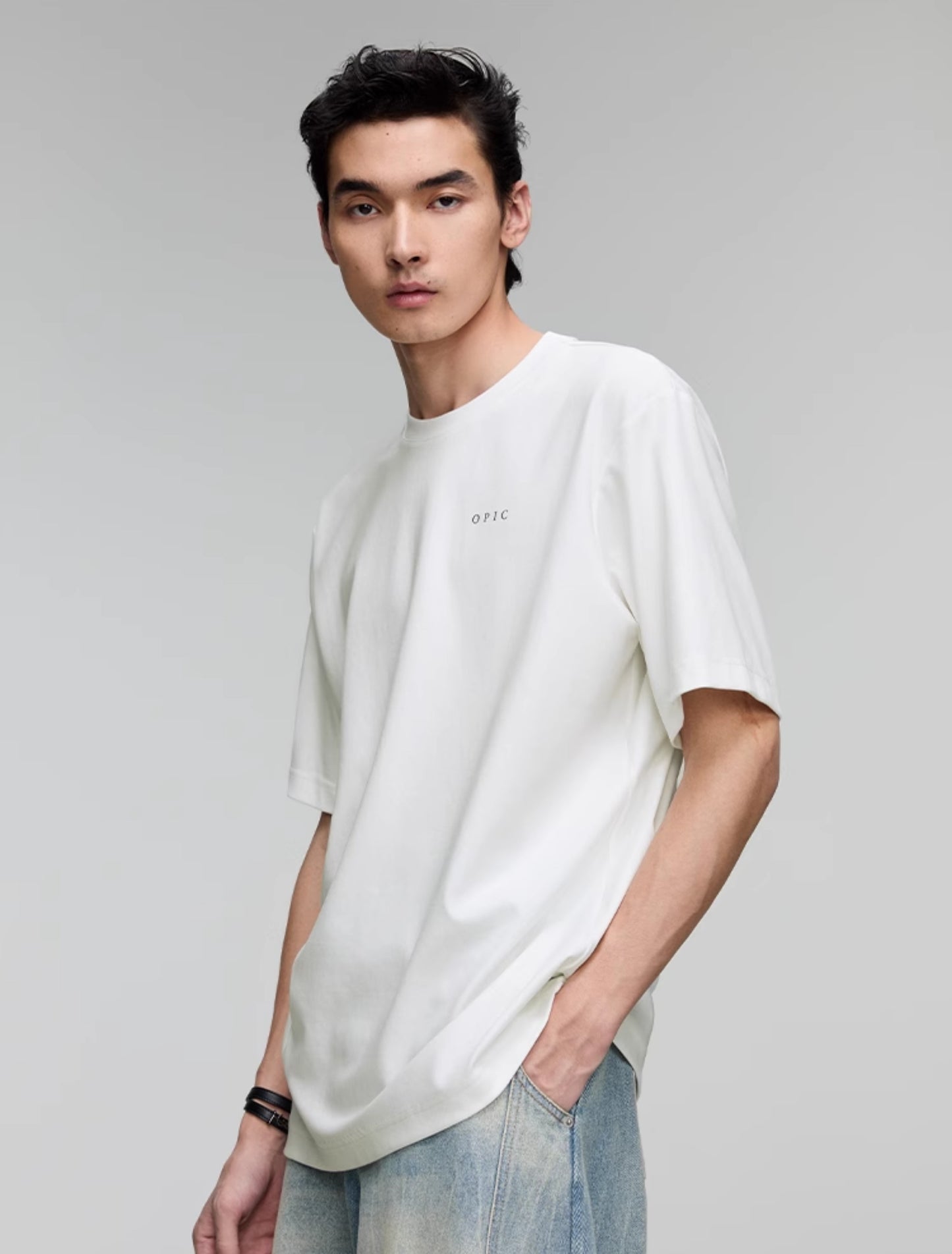 Round Neck Logo Print T-Shirt