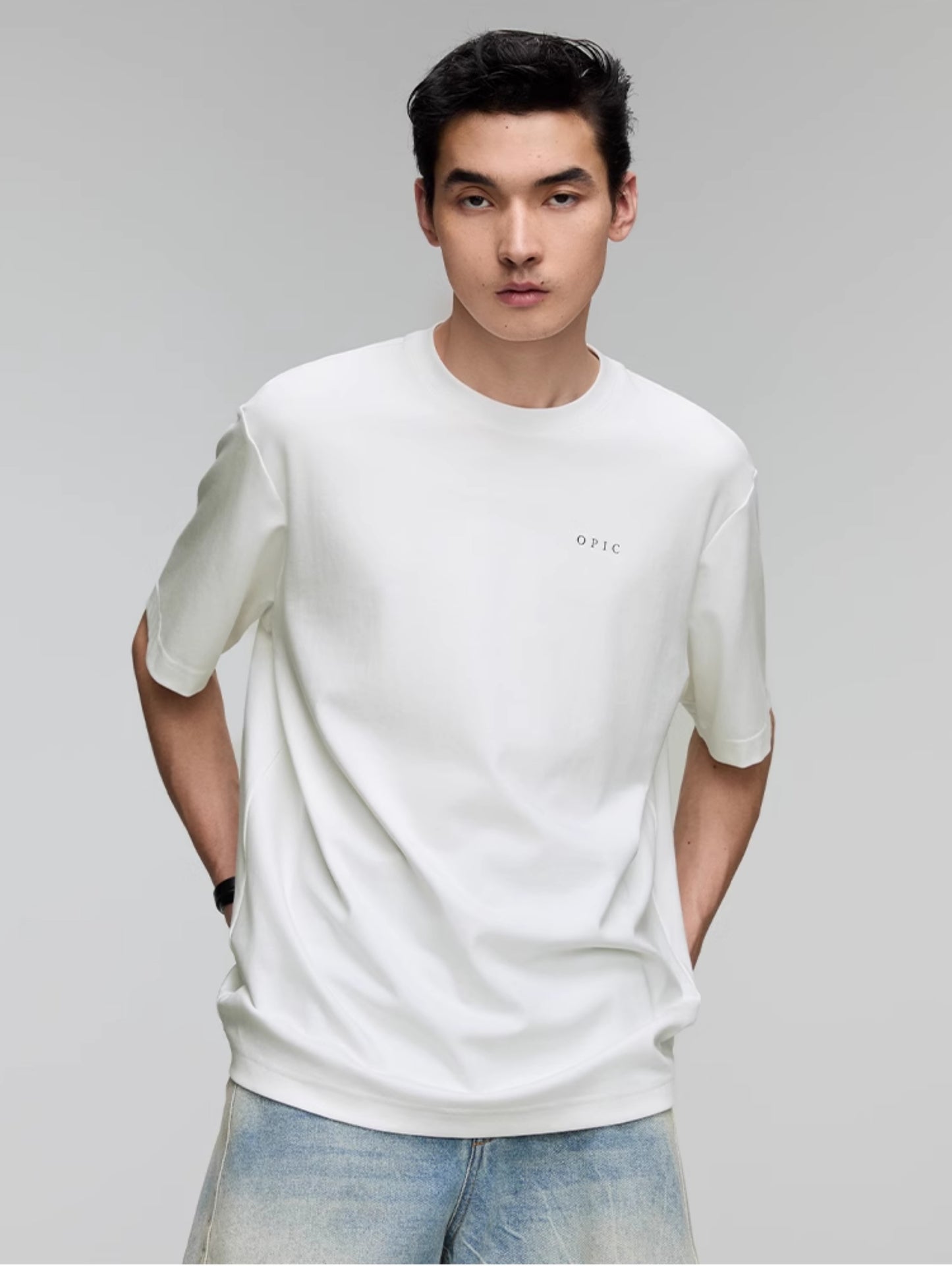 Round Neck Logo Print T-Shirt