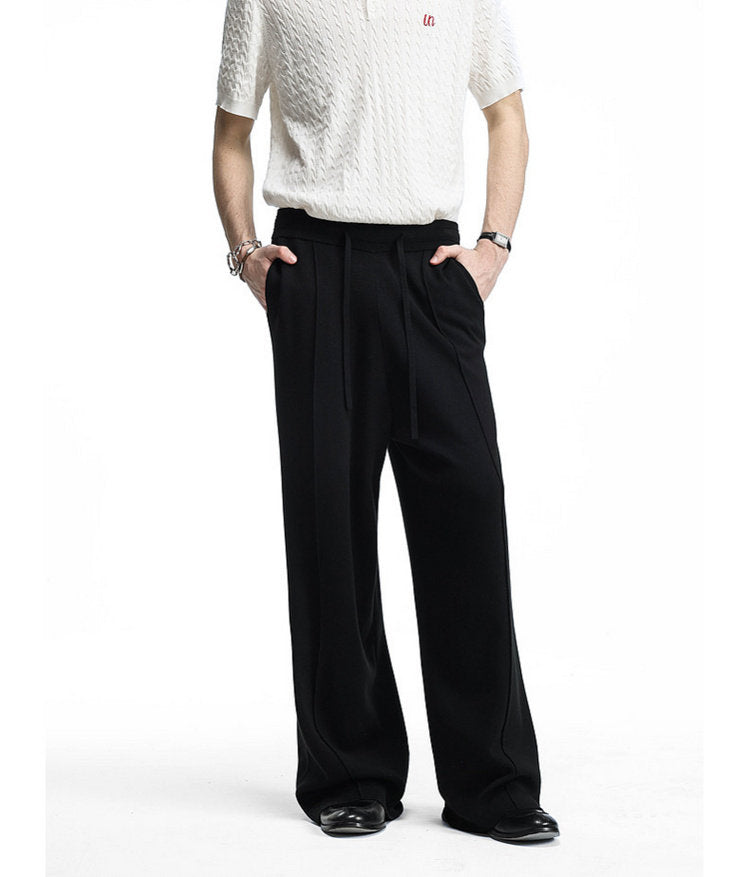 Relaxed Straight-Leg Casual Pants