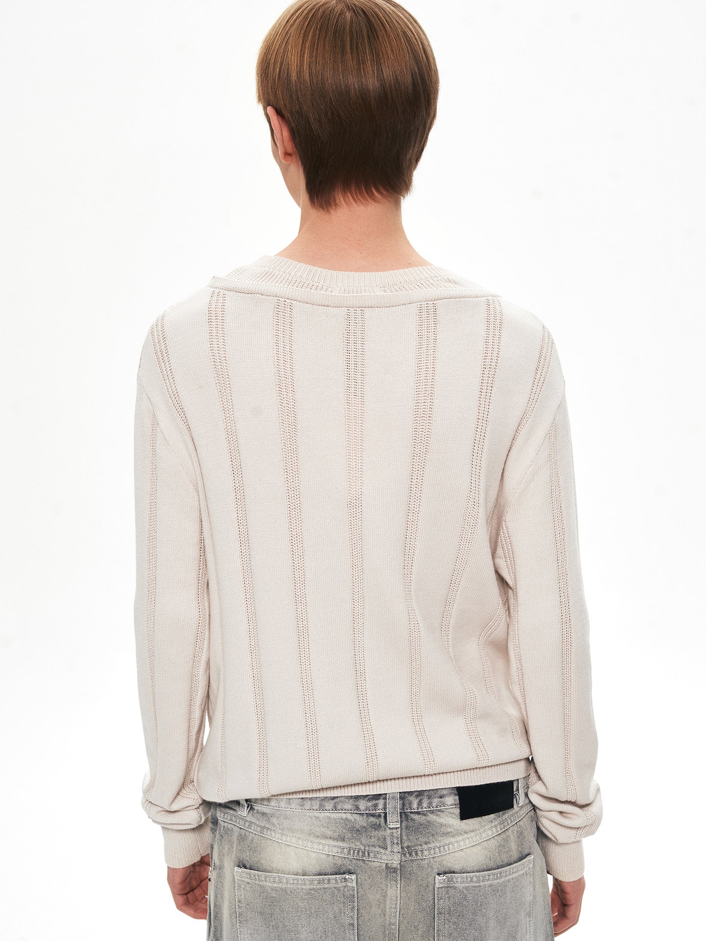 Double-Layer Faux Two-Piece Knit