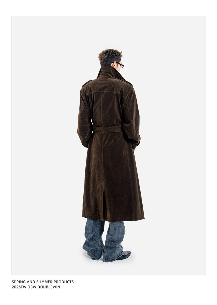 Classic Suede Trench Coat　