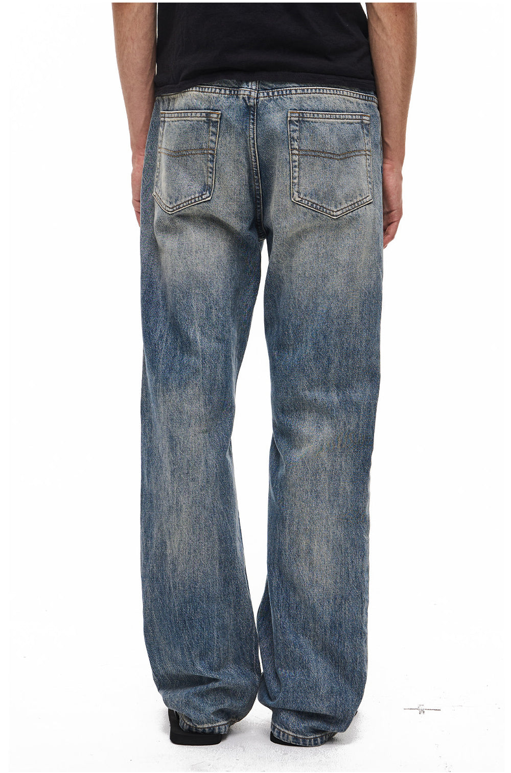 Vintage-Wash Slightly Flared Jeans