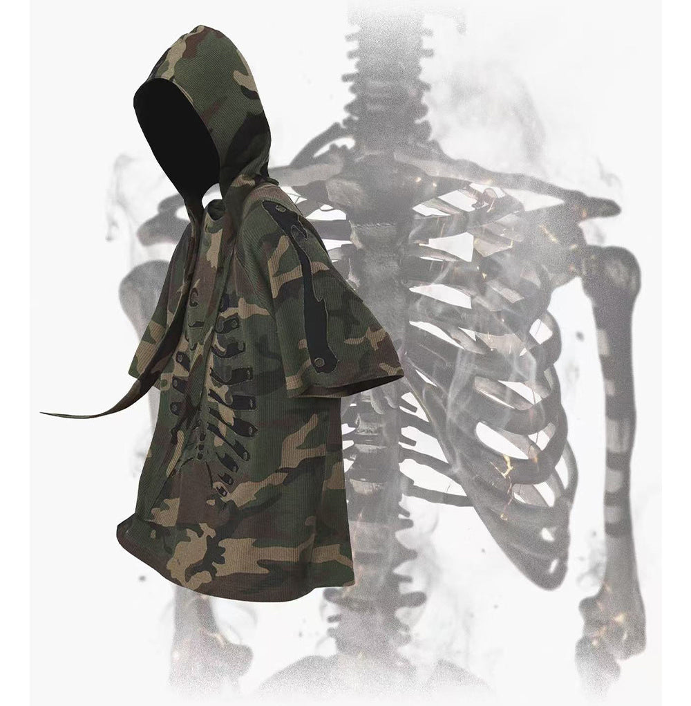 Removable Hooded Camouflage T-Shirt