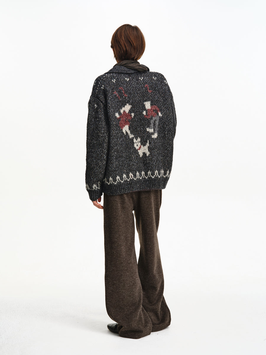 Jacquard Blend Cardigan