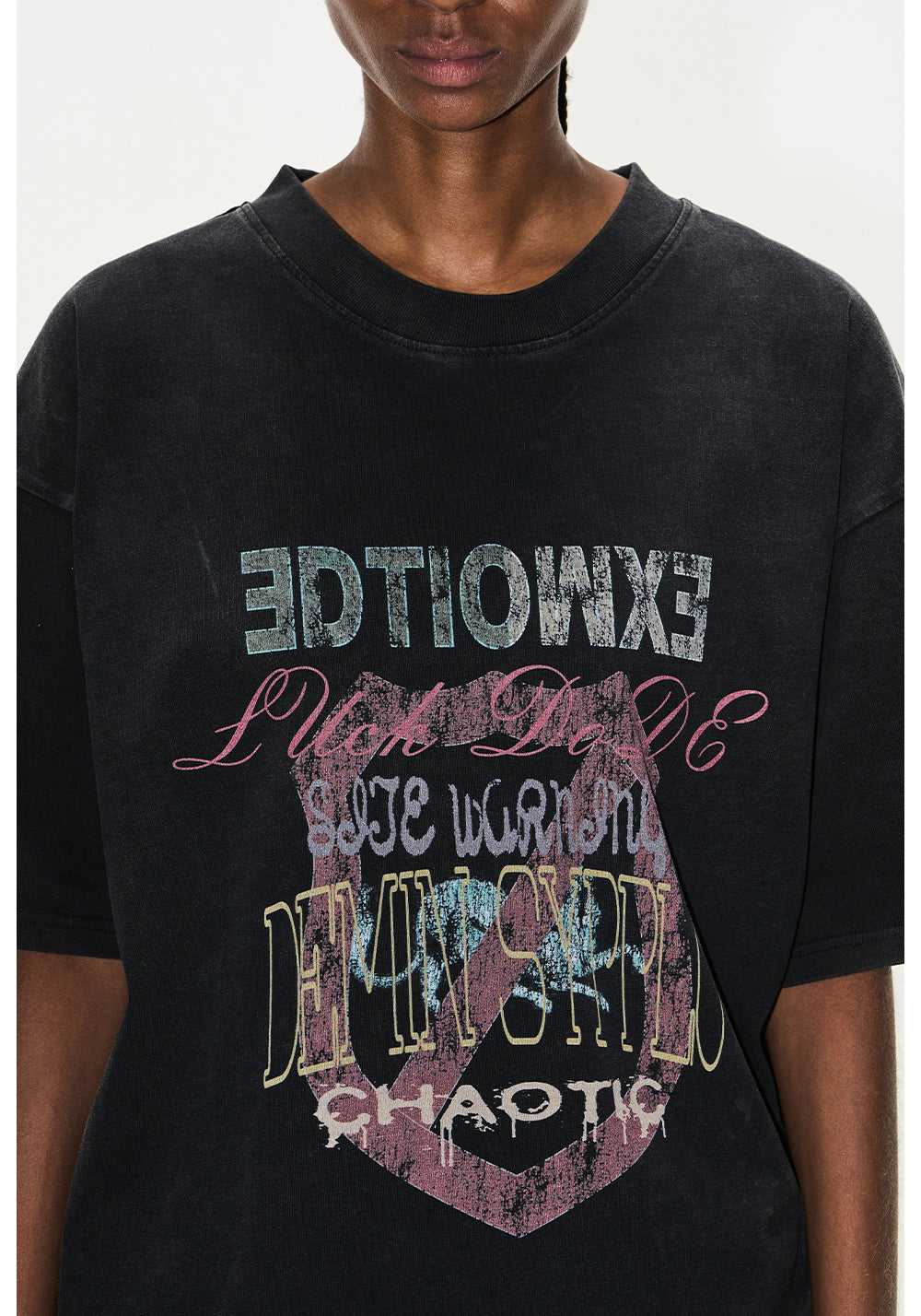 Overlap Print T-Shirt