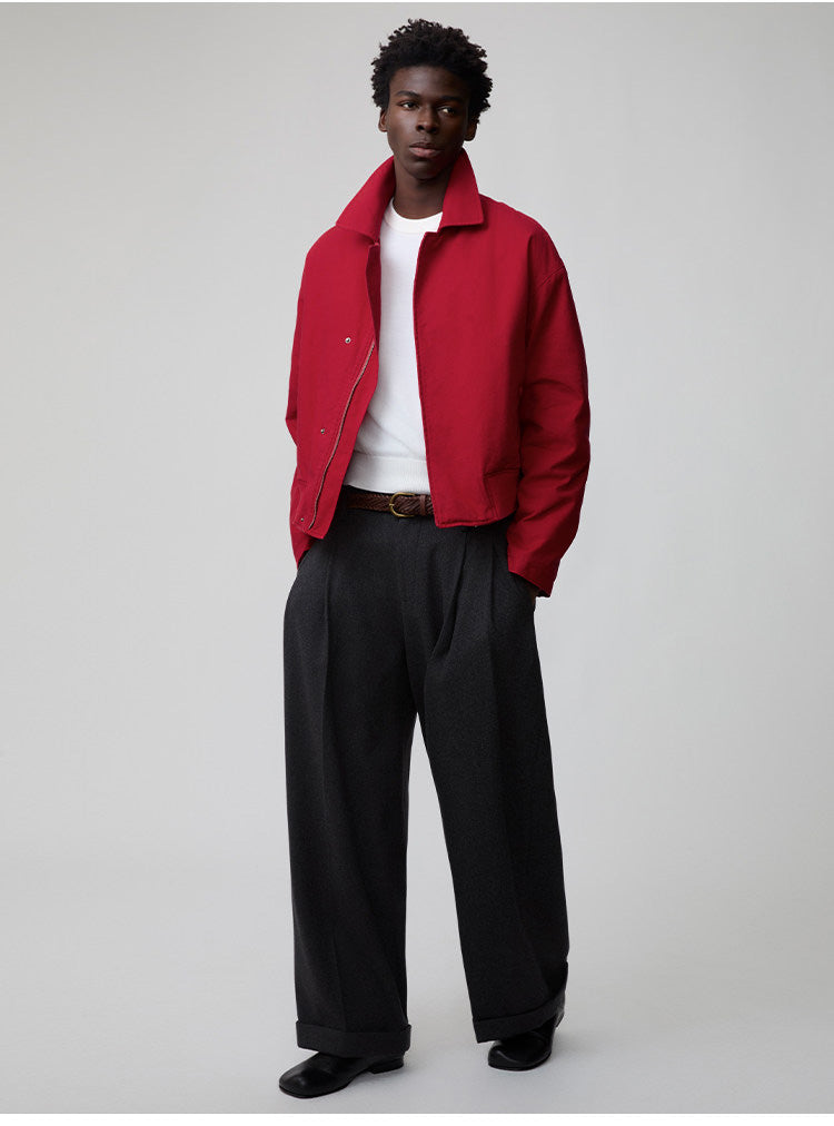 Adjustable Waist Pleated Casual Pants