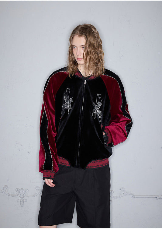 Velvet Baseball Jacket