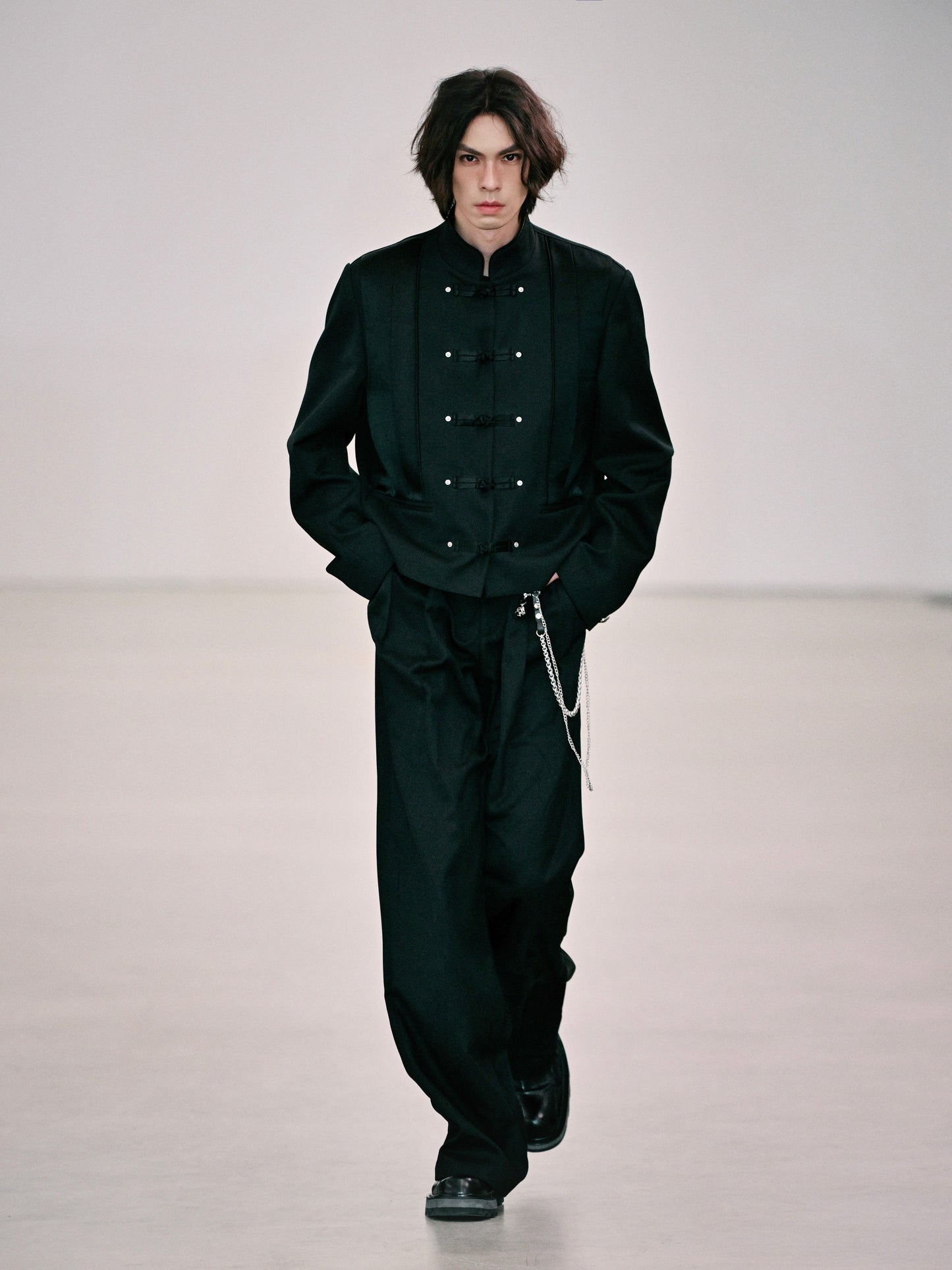 Splicing buckle design uniform jacket