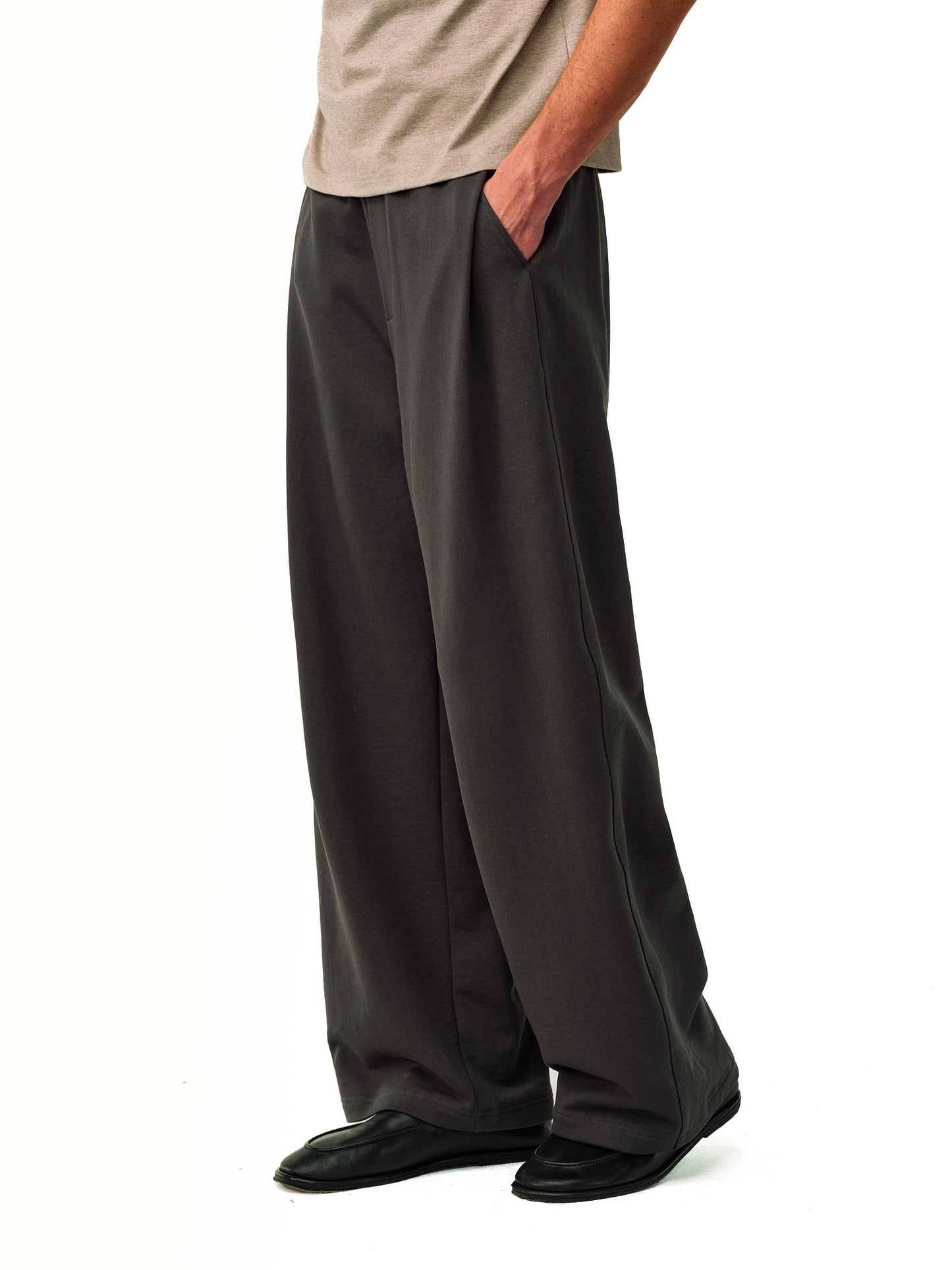 Side-Pleated Sweatpants