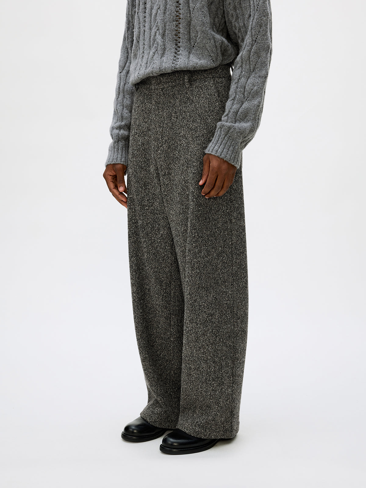 Tweed Loose Casual Pants