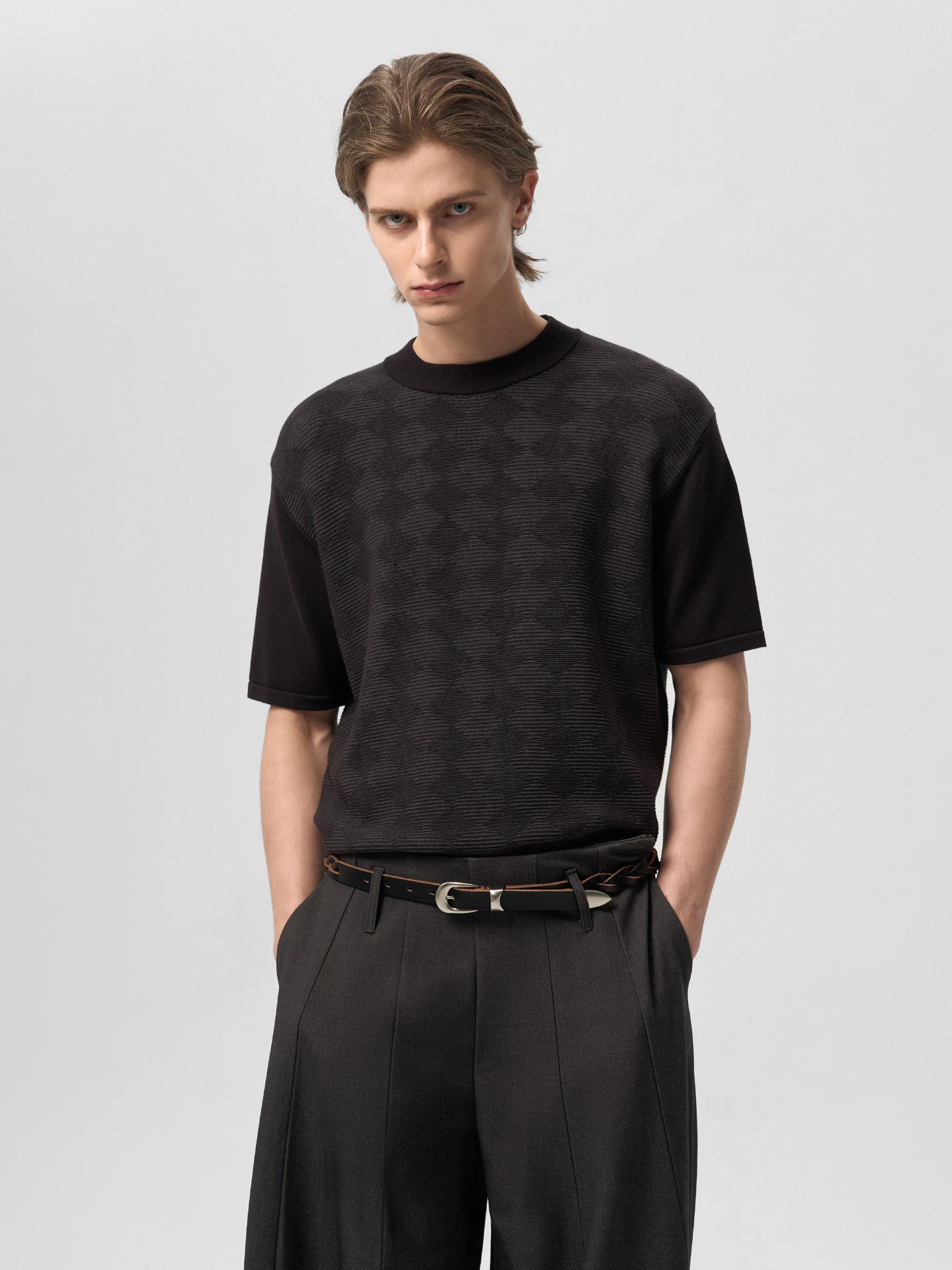 Playing Card Print Knit Shirt