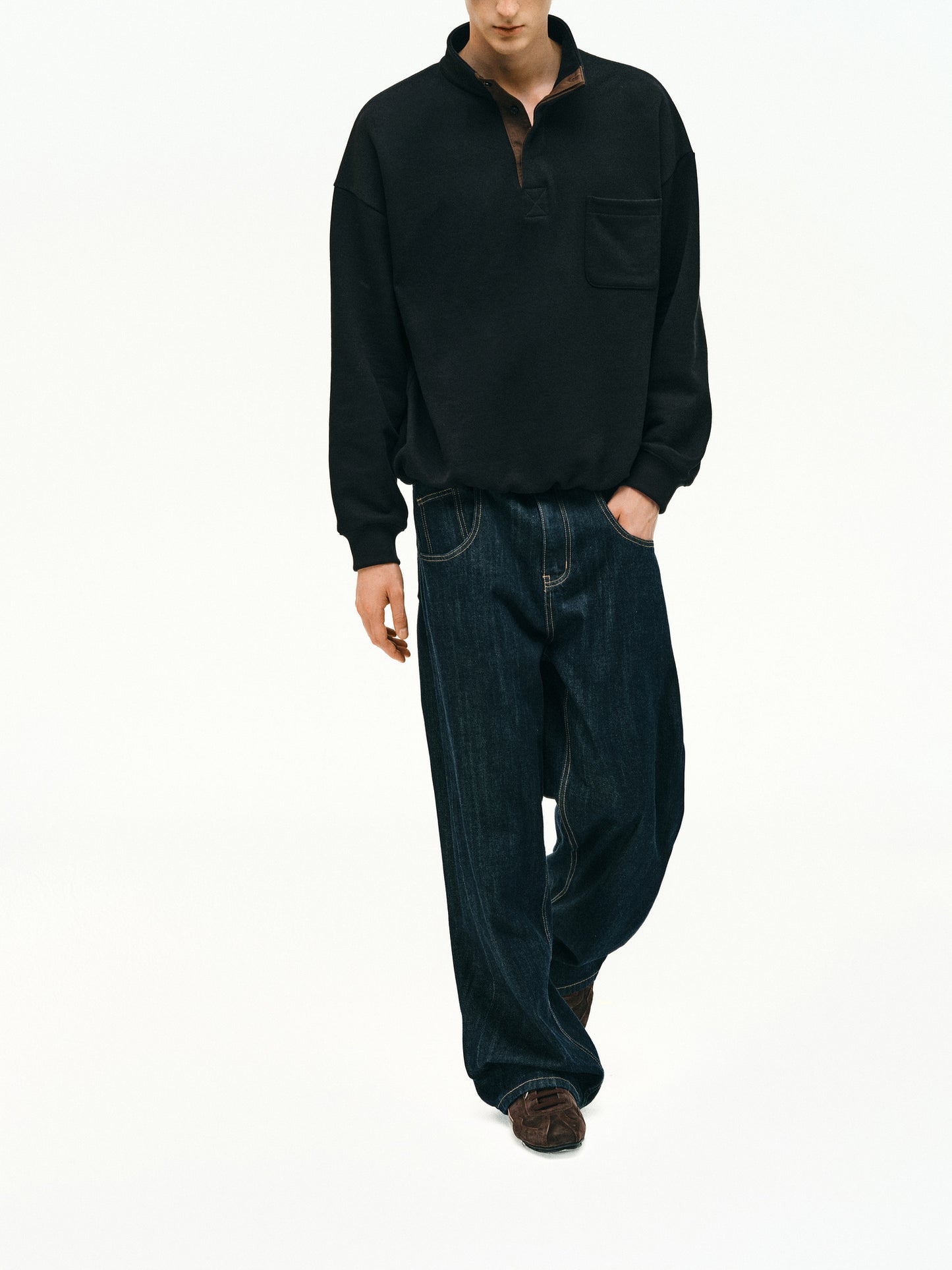 Stand Collar Sweatshirt