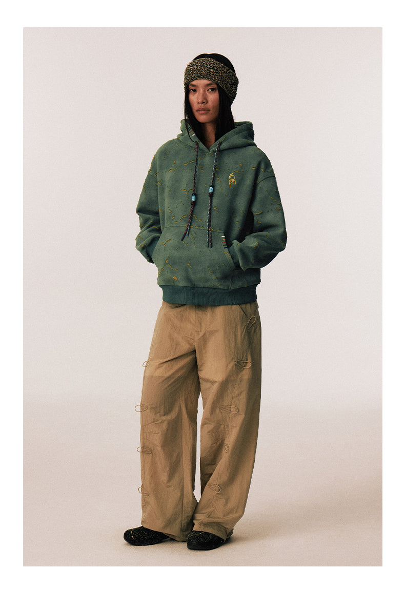 Crack Pattern Hooded Sweatshirt