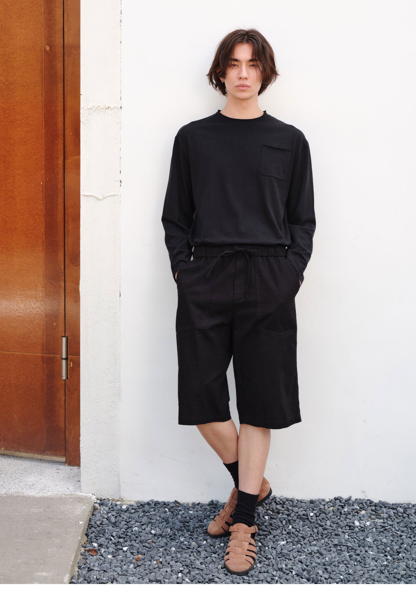 Retro Deck-Style Shorts with Elastic Waistband