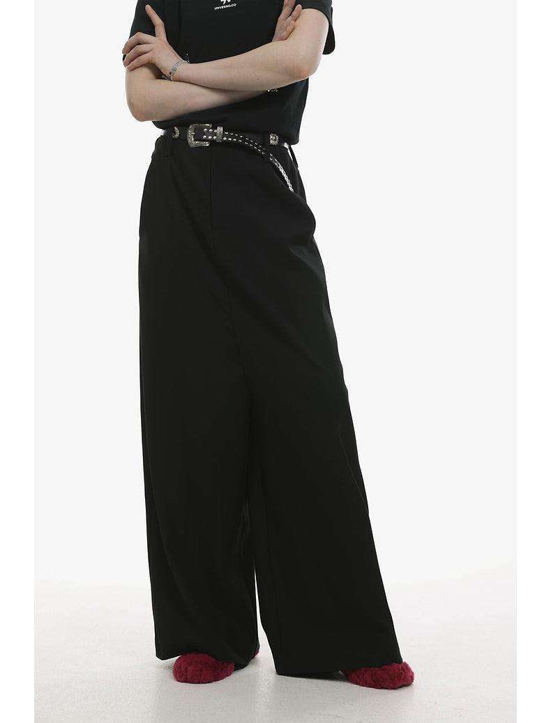 Low-end style silhouette drape pants