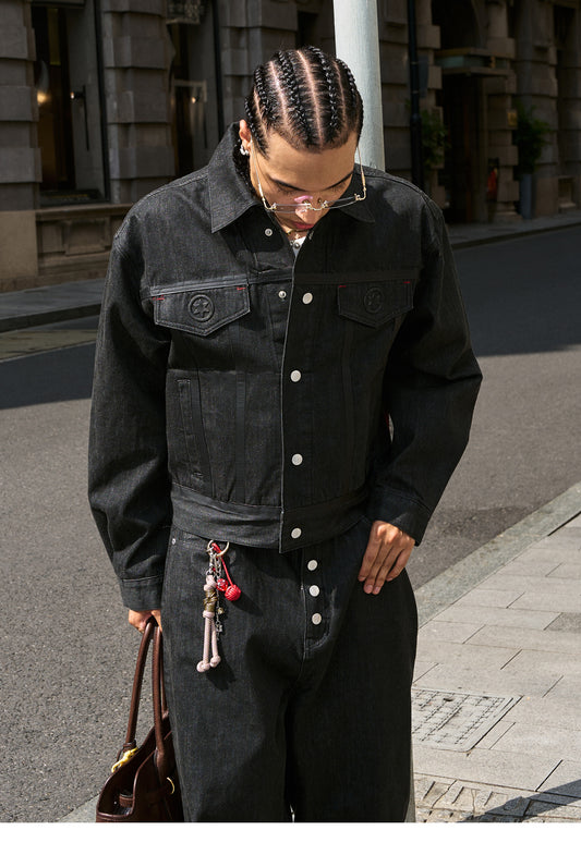 Raw Denim Short Wide Jacket