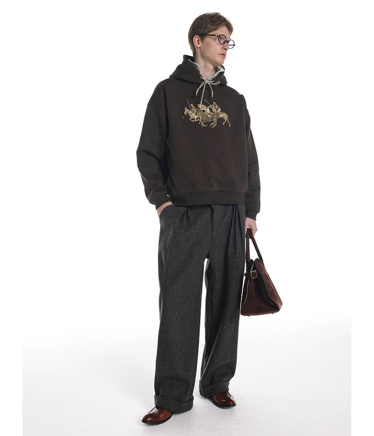 Embroidered Short Sweatshirt