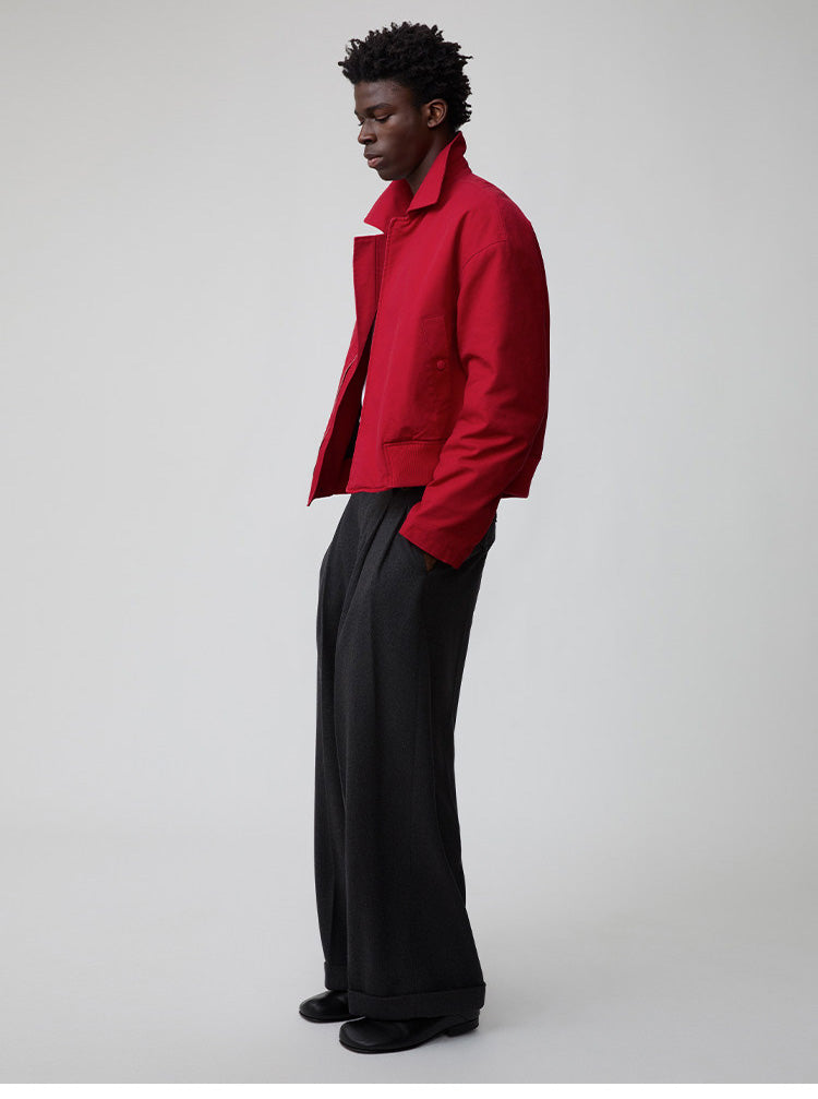 Adjustable Waist Pleated Casual Pants