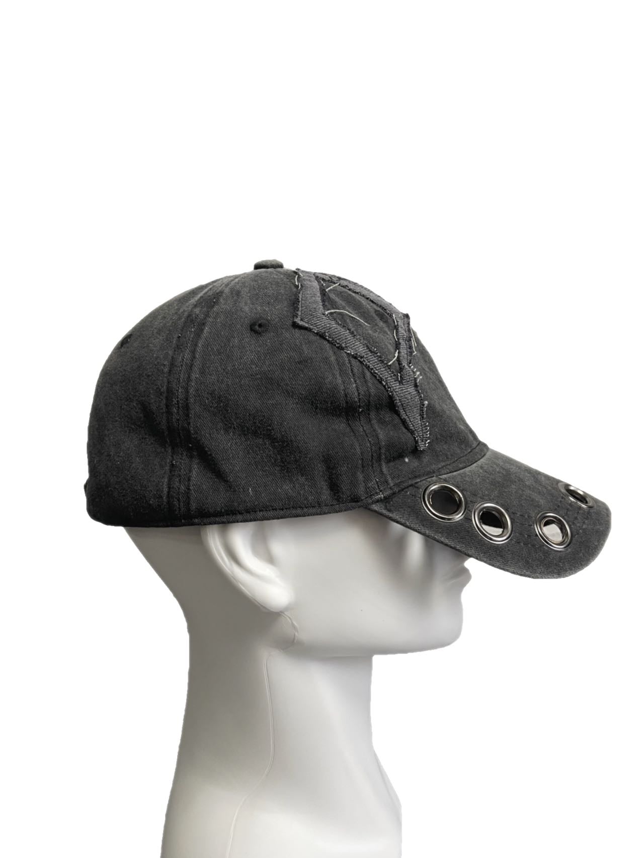 Air buckle washed peaked cap