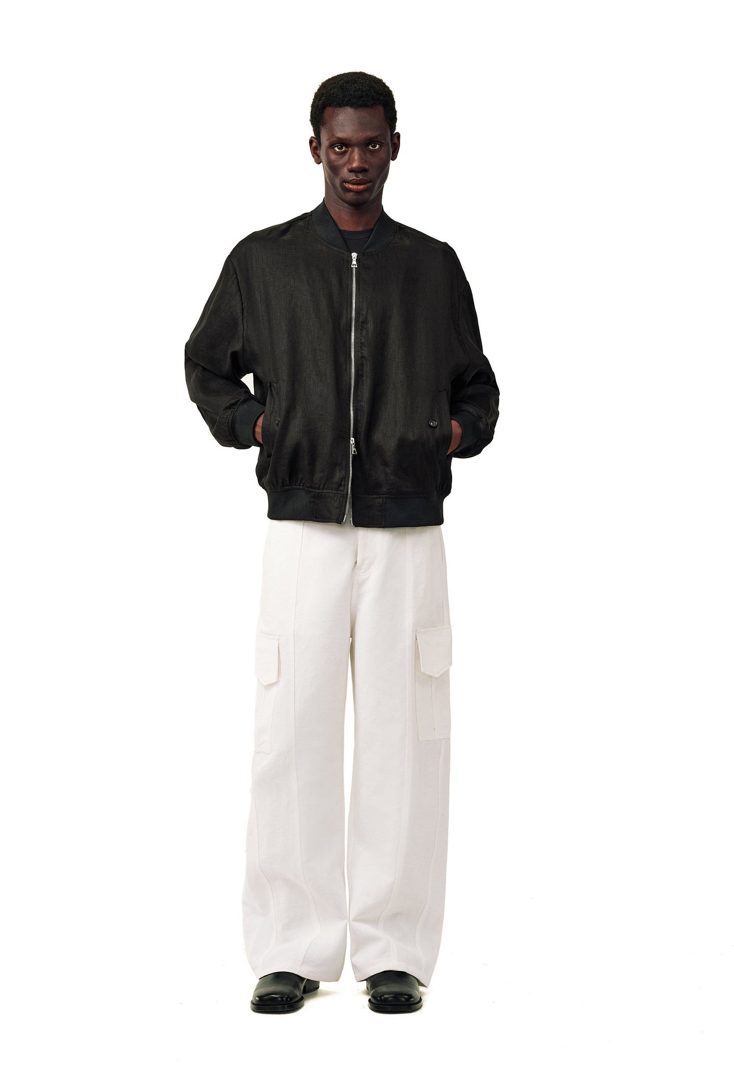 Curved-Leg Cargo Pants