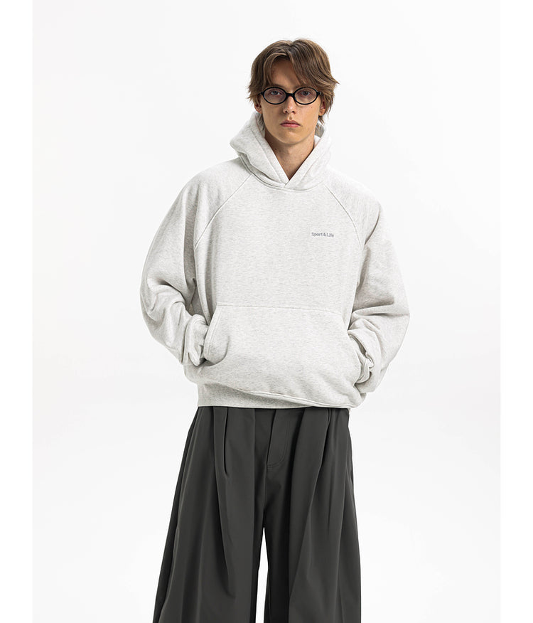 Clean fit short wide sweatshirt