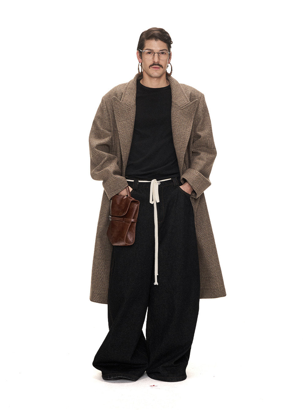 Houndstooth Long Coat