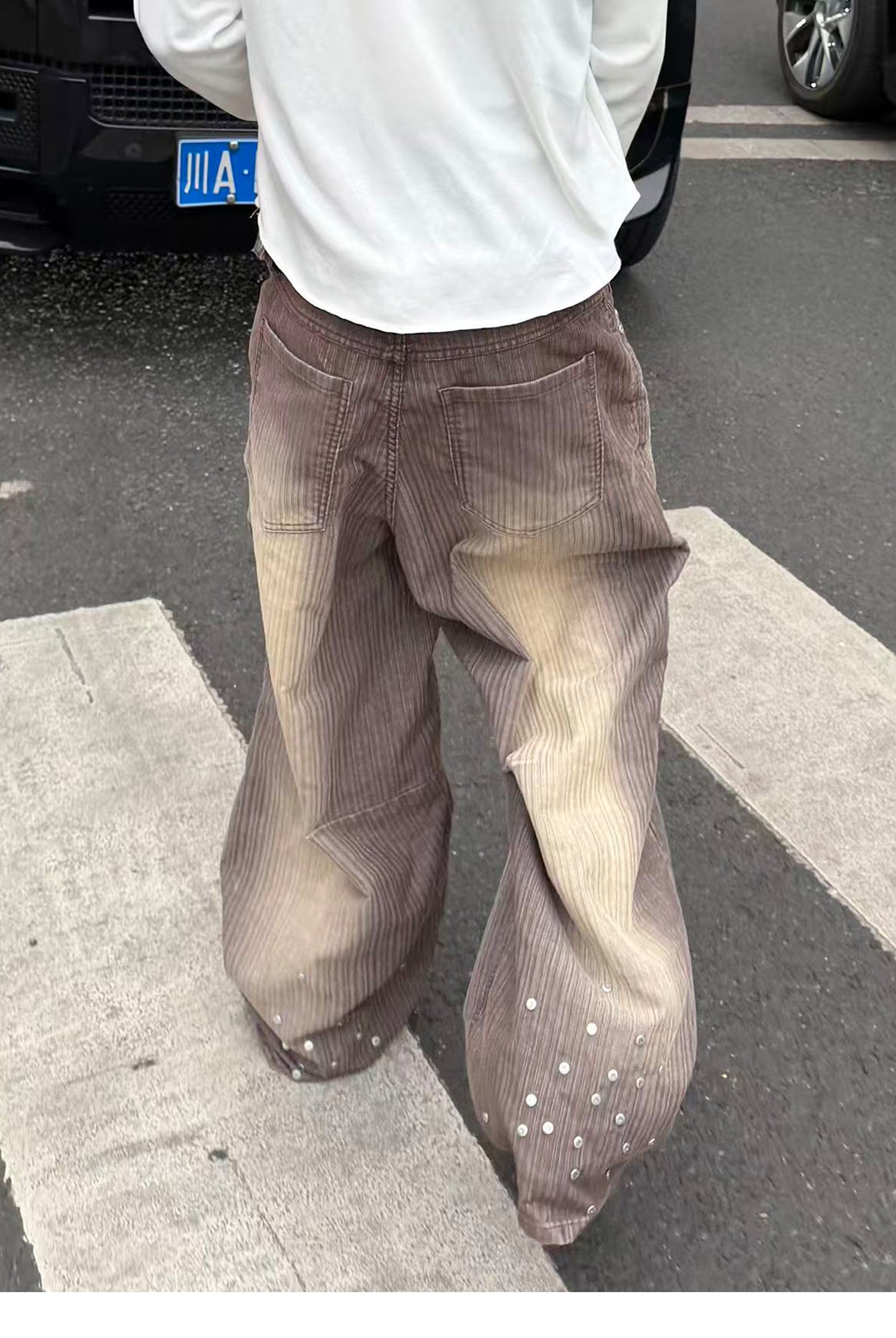 Studded Corduroy Pants