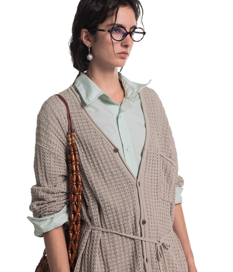 Beaded knit cardigan