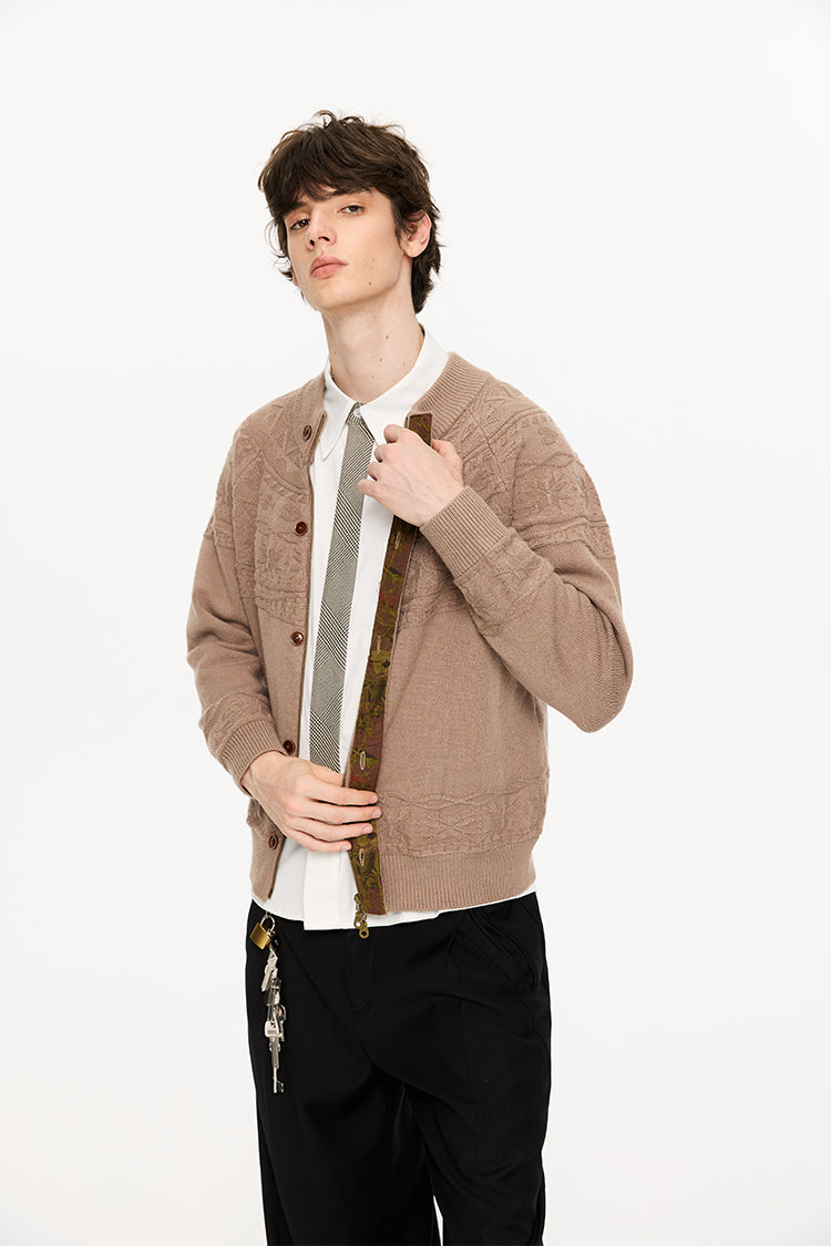 Zipper Knit Cardigan