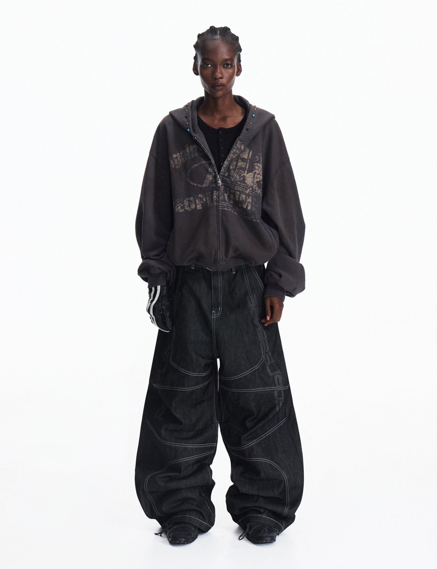 Zip-Up Hooded Sweatshirt