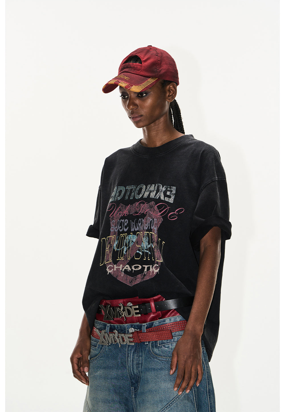 Overlap Print T-Shirt