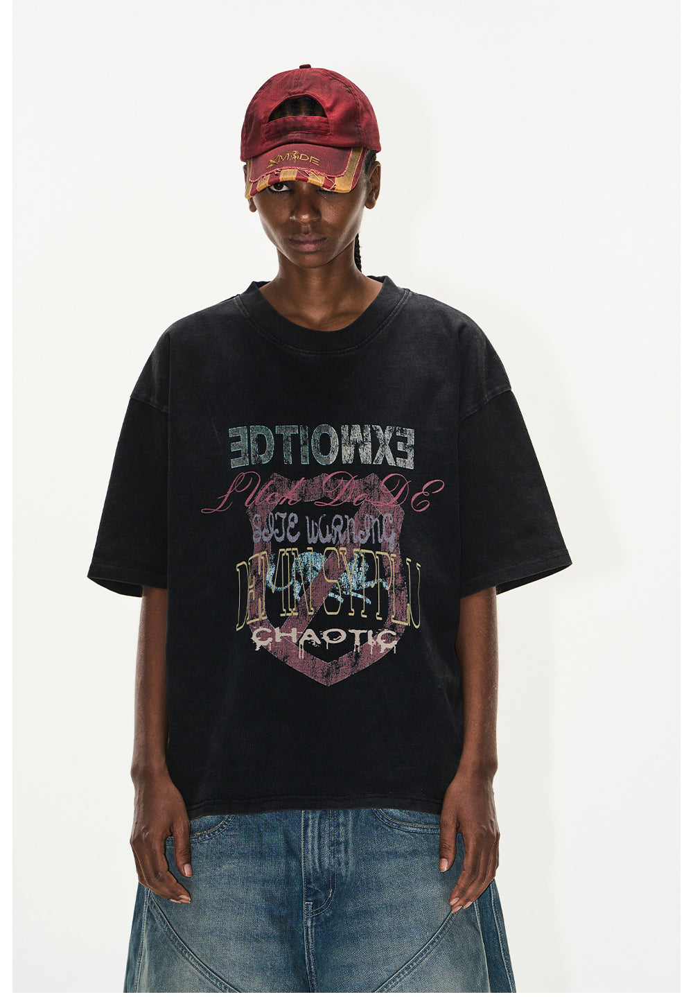 Overlap Print T-Shirt