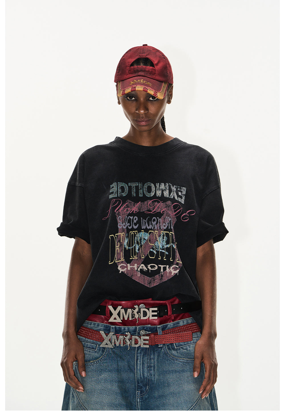 Overlap Print T-Shirt