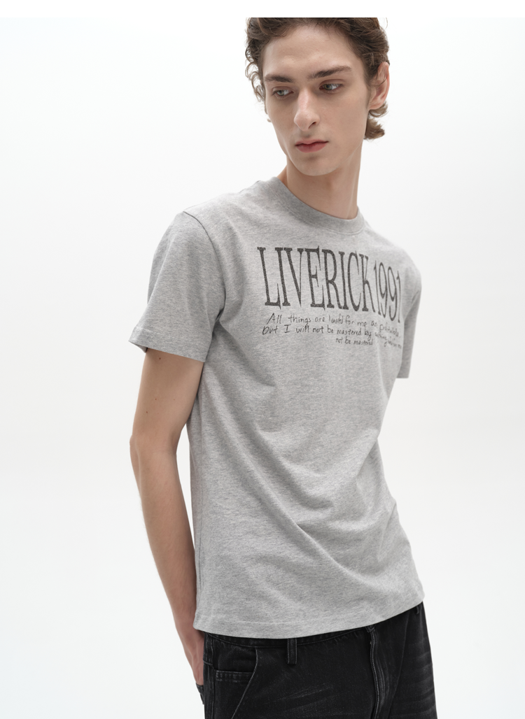 Lightweight Slogan T-Shirt