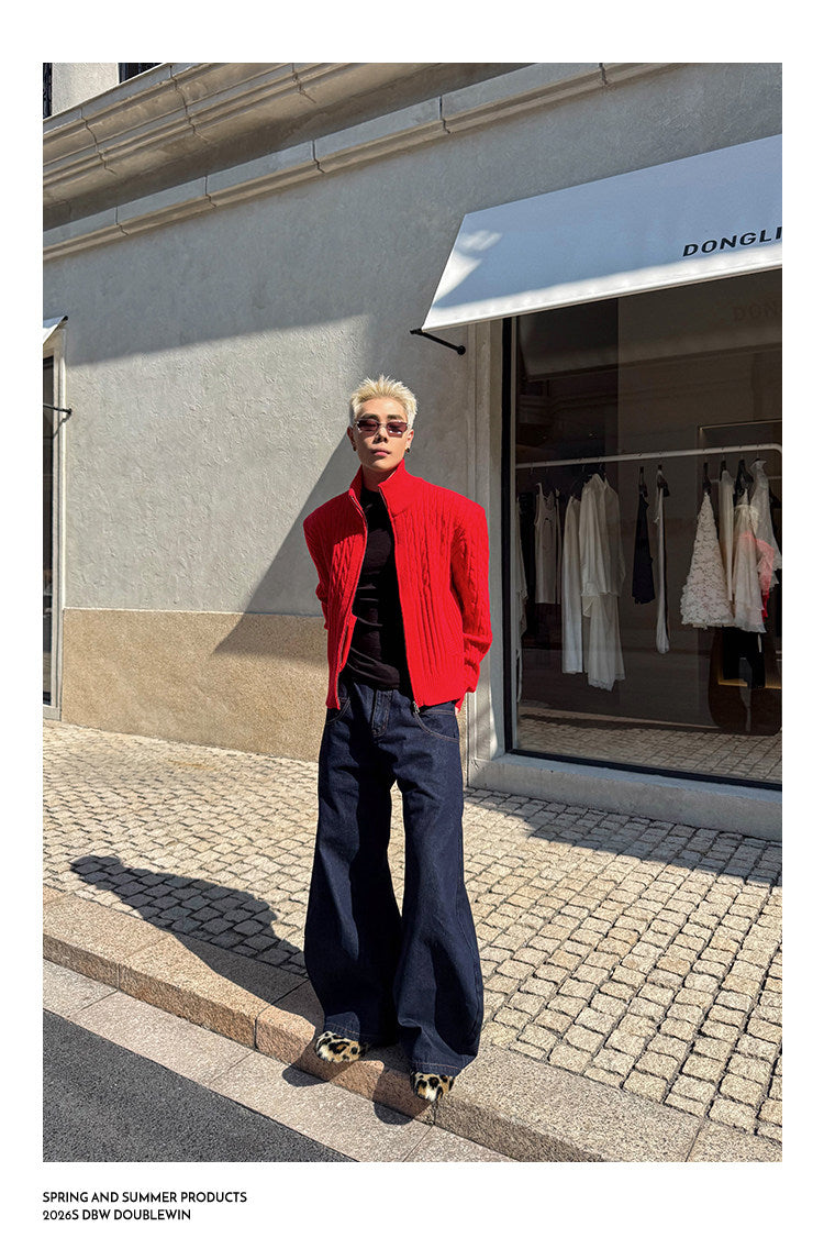 Curved-leg jeans