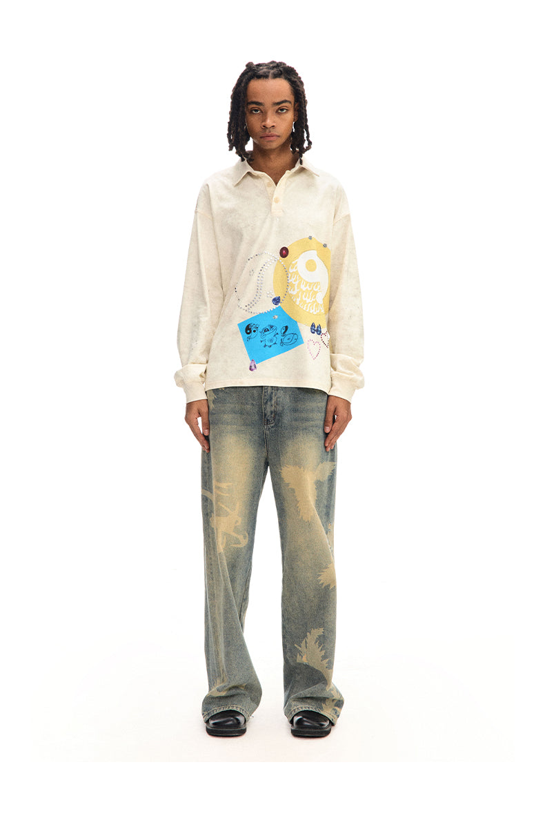 Taiji Sticky Notes Polo Shirt