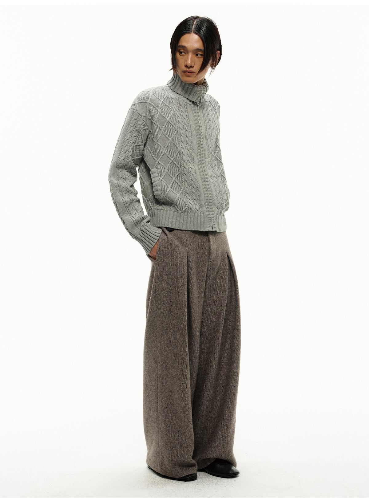 Wool Wide-Leg Pants