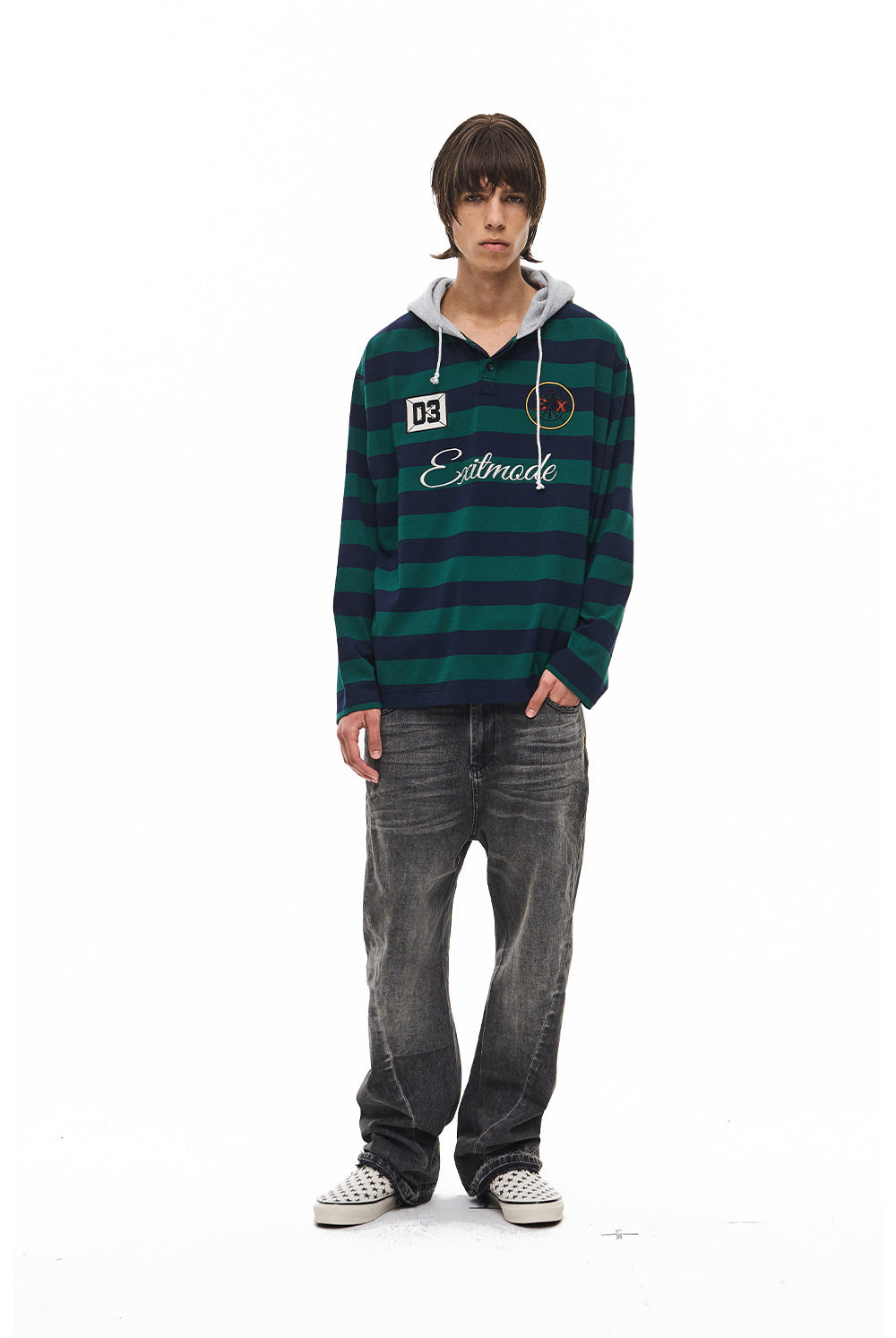 Casual Embroidered Hooded T-Shirt