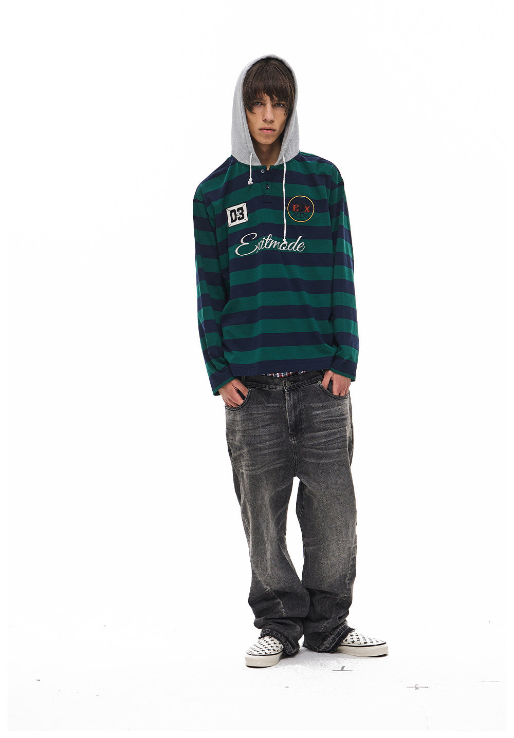 Casual Embroidered Hooded T-Shirt