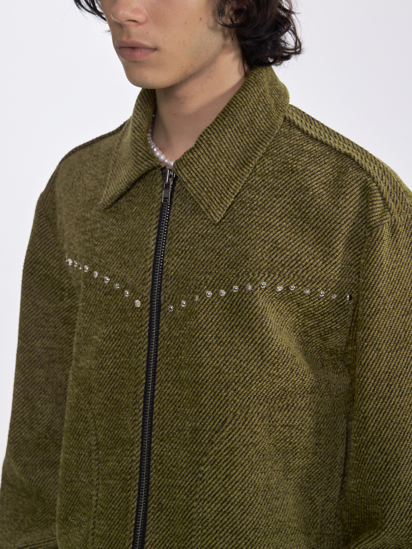 Two-tone lapel unisex jacket