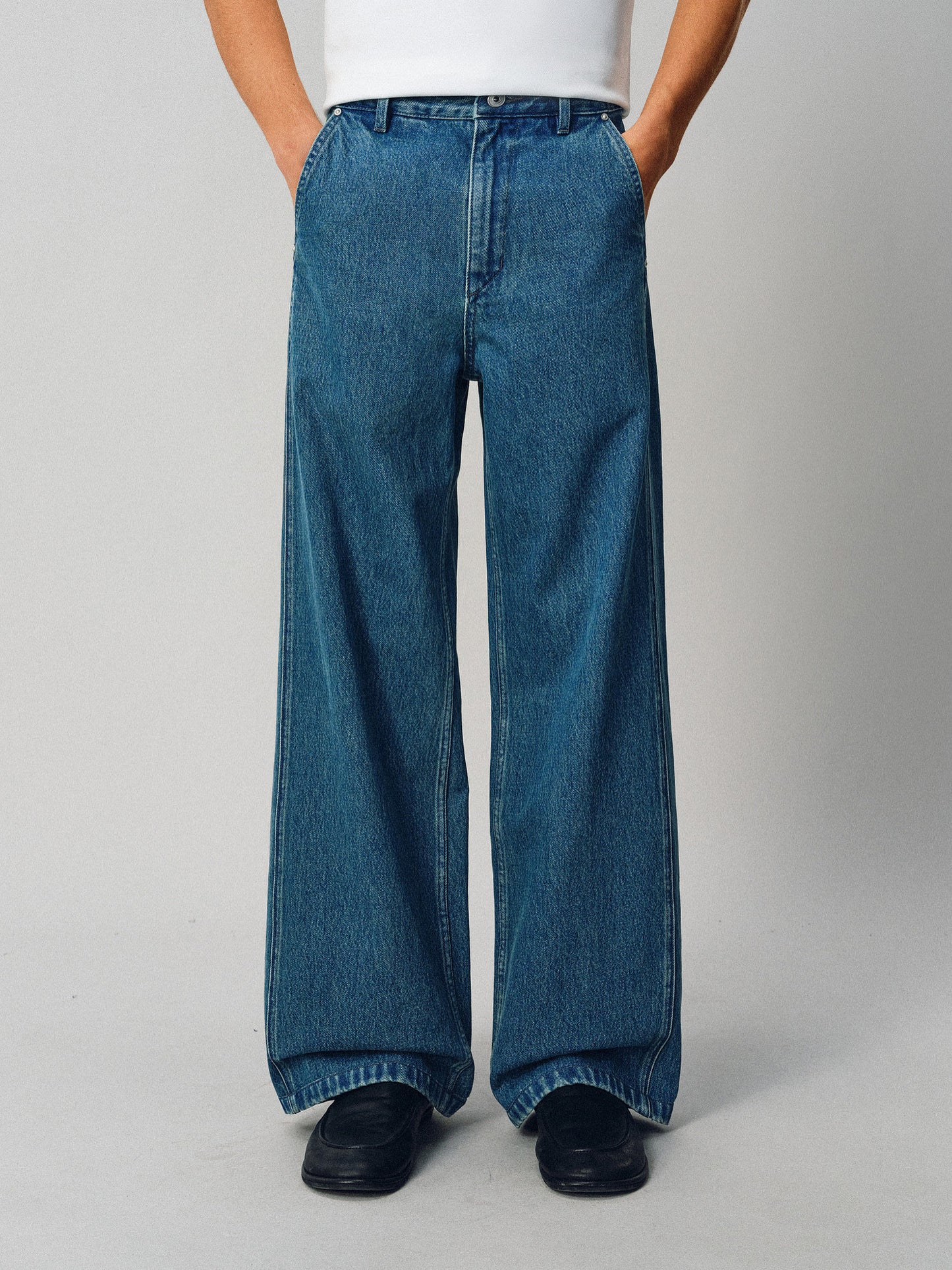 Deconstructed Retro Denim Pants